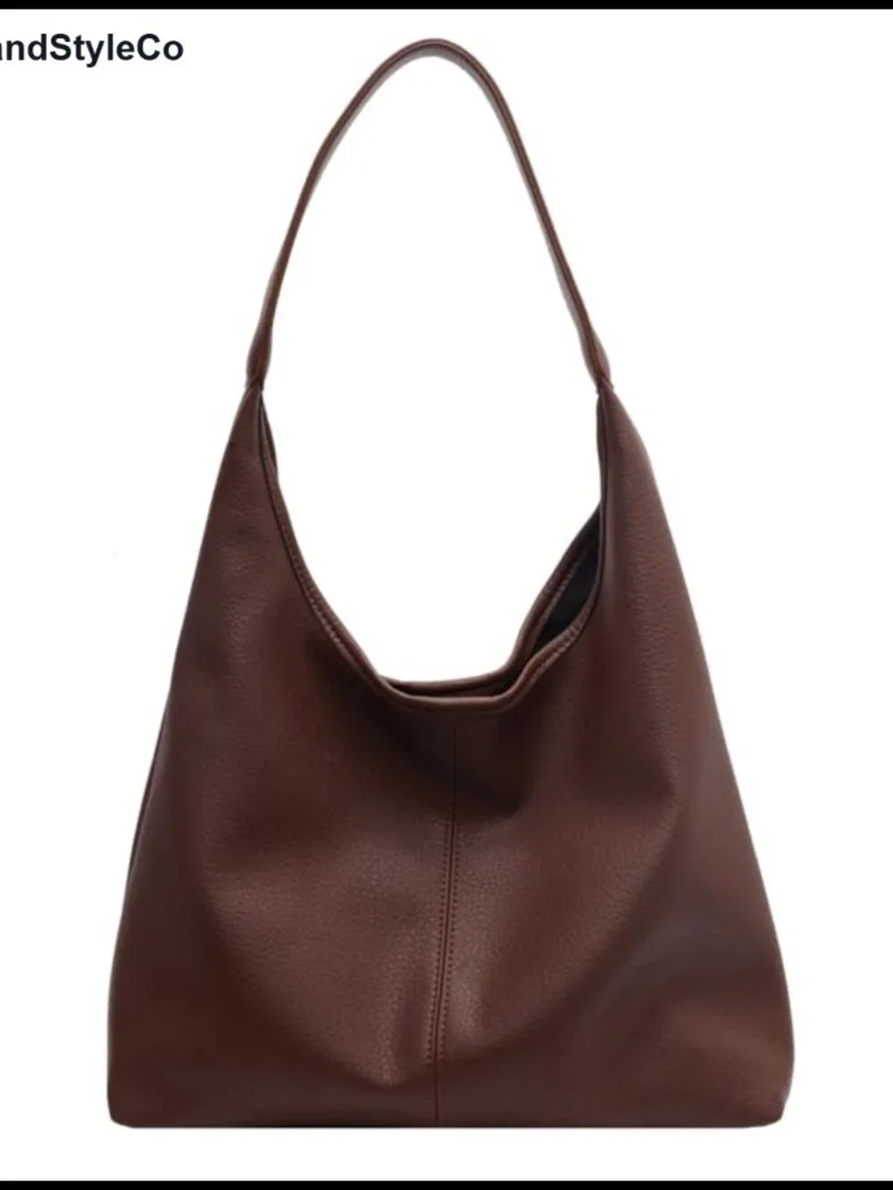 Slouchy Hobo Tote Bag Soft PU Leather Shoulder Purse 2pc Work Everyday Handbag